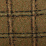 1940s Pencil Skirt in Brown and Green Windowpane Plaid