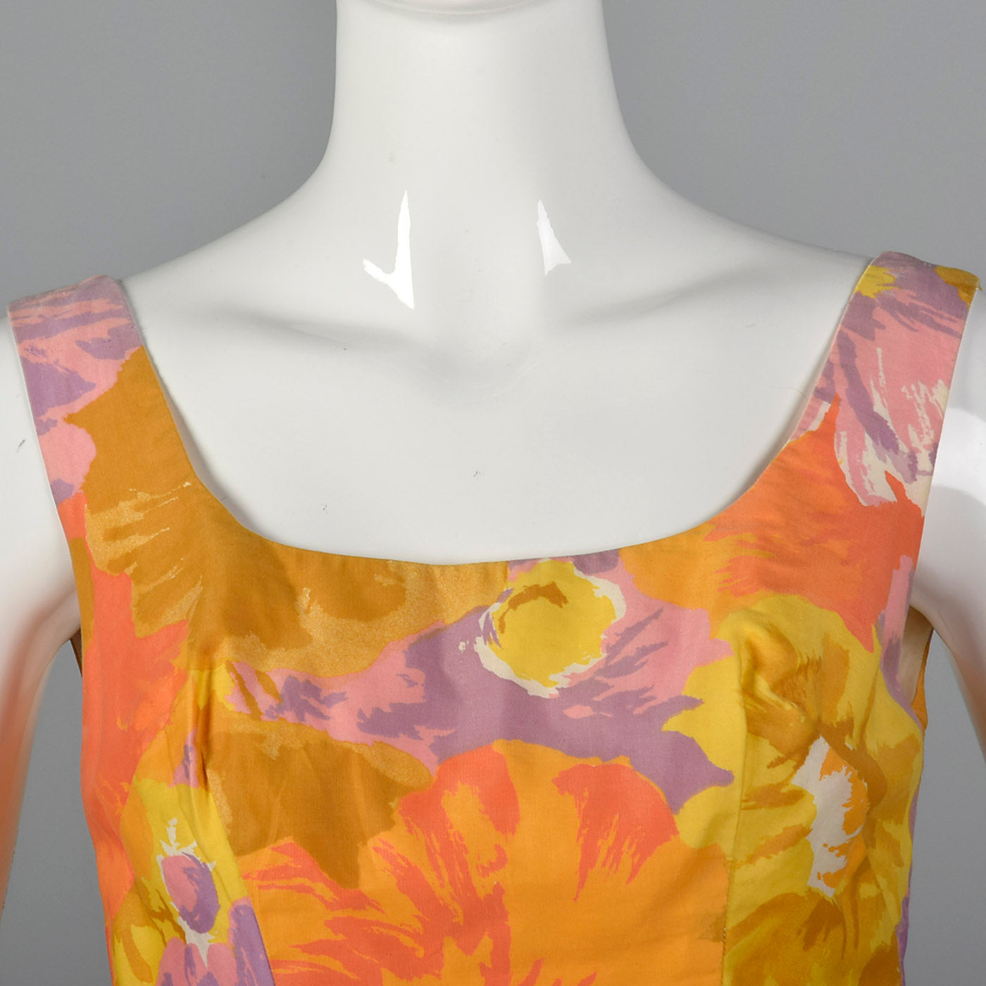 1960 Lilli Diamond Abstract Floral Print Dress