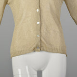 Dries Van Noten Gold Lightweight Cardigan