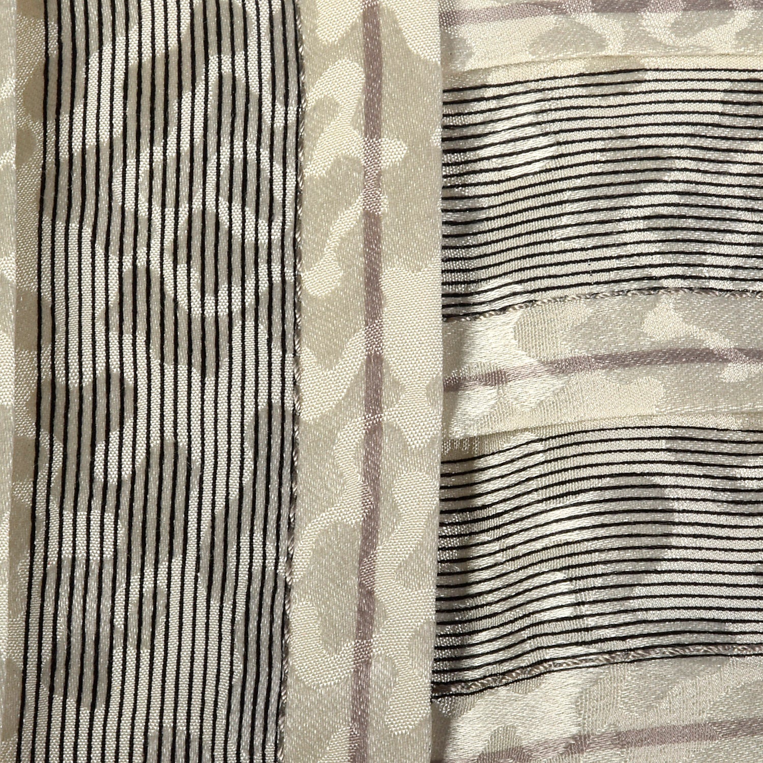 Small Galanos 1970s Striped Geometric Silk Dress