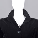 1980s Victor Costa Black Velvet Cocktail Dress with Bolero Jacket