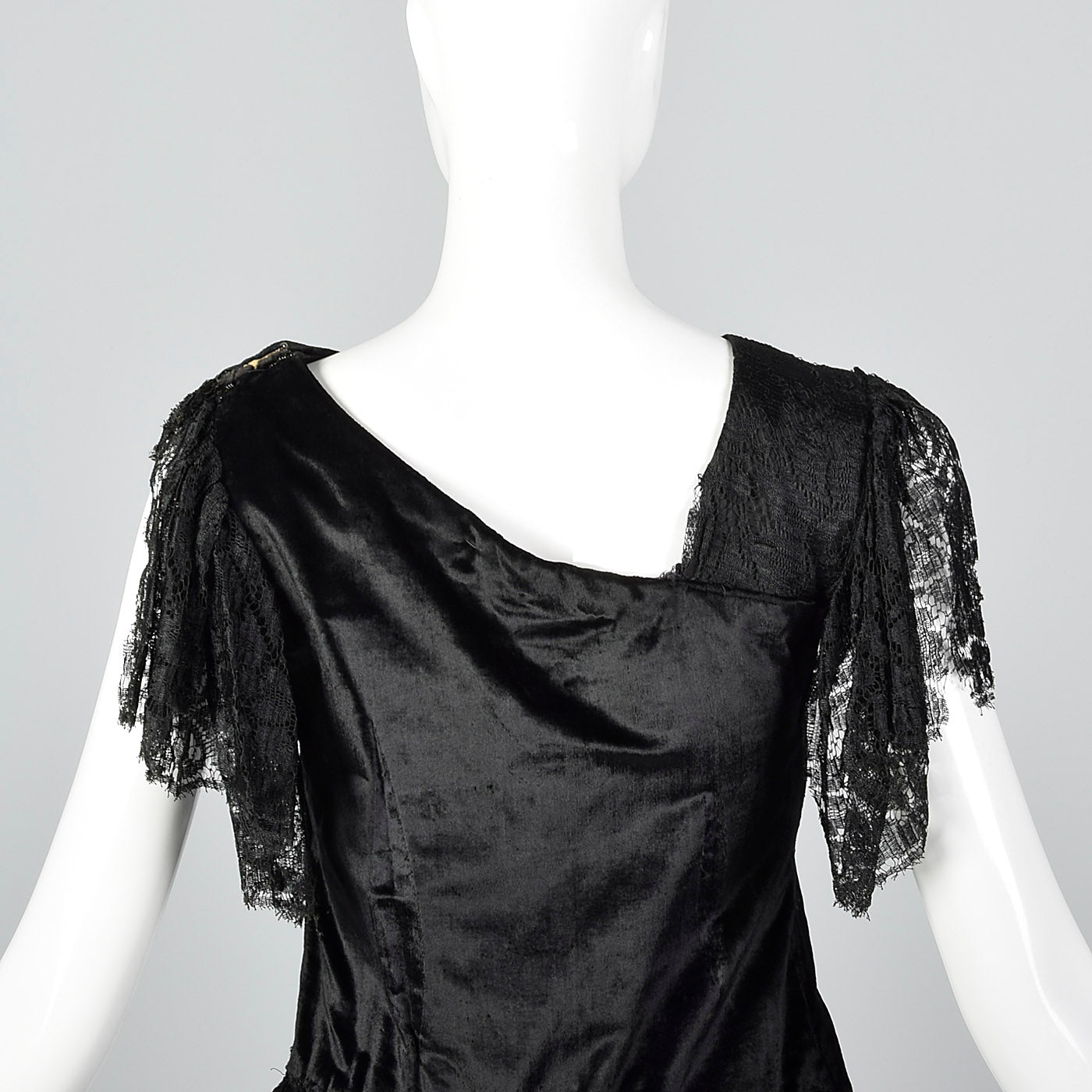 1920s Style Black Lace Dress