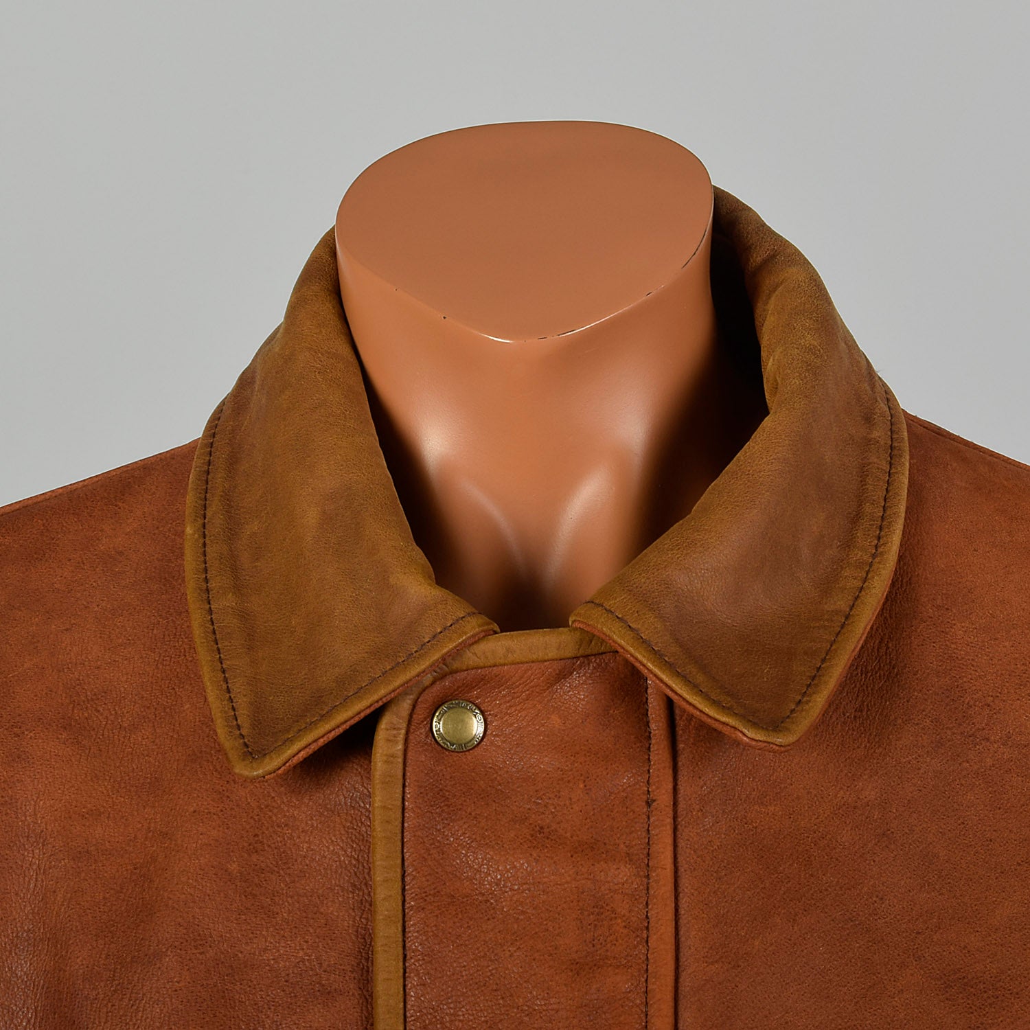 XL-XXL Mens Orvis Light Brown Leather Jacket