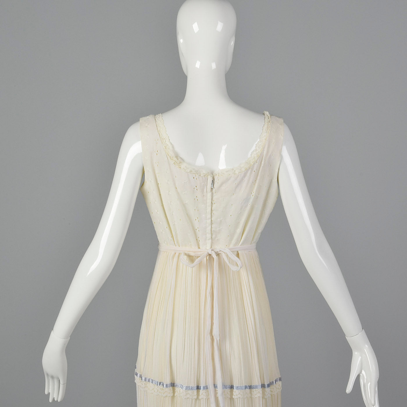 1970s Bohemian Dress with Laced Corset Bodice