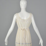 1970s Bohemian Dress with Laced Corset Bodice