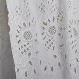 XXS 1950s Eyelet Dress White Cotton Sleeveless