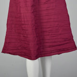 2010s Pleated Magenta Dress