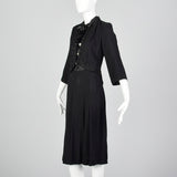 1930s Black Dress with Illusion Jacket