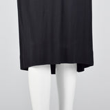 1950s Black Dress with Drop Waist and Bustle Train