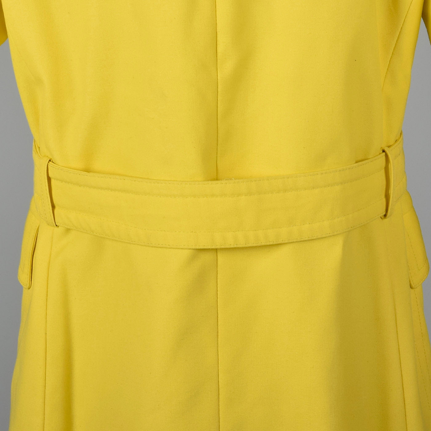 1960s Anne Klein Mod Yellow Trench Coat