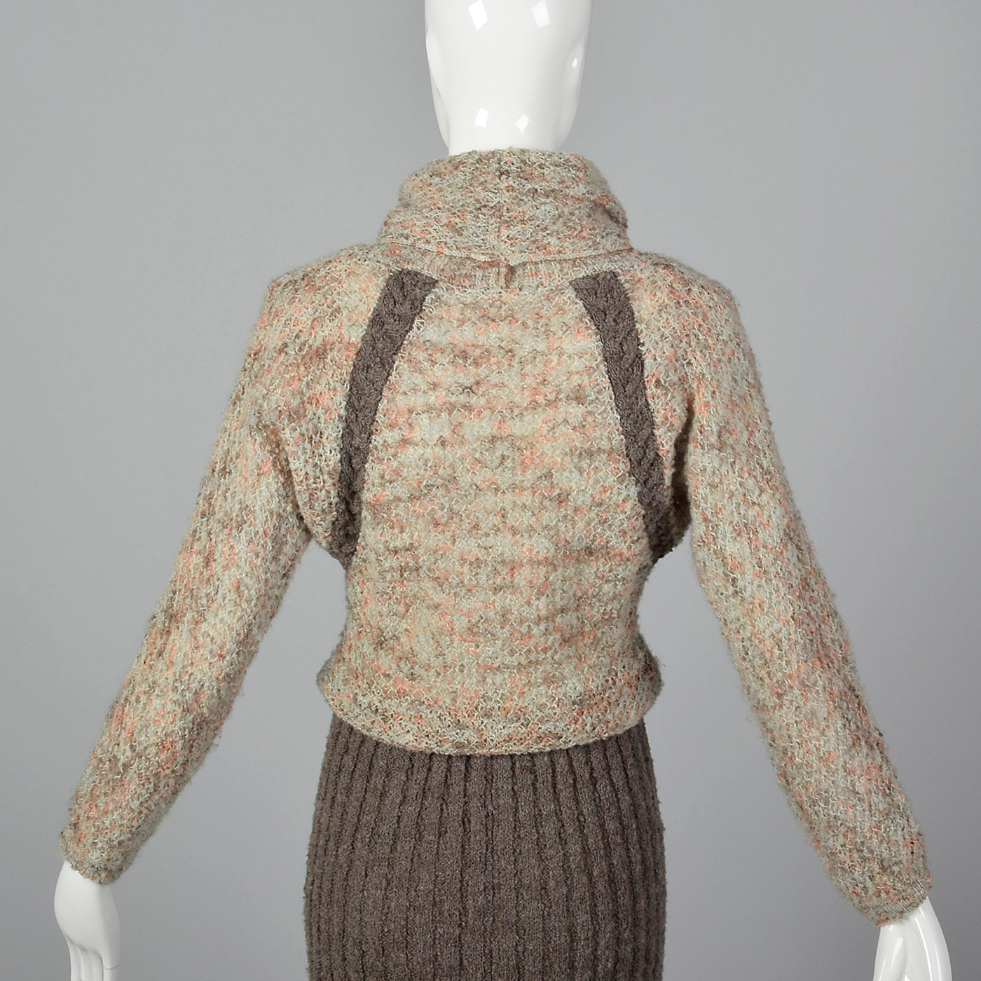 1970s Knit Dress with Cowl Neck