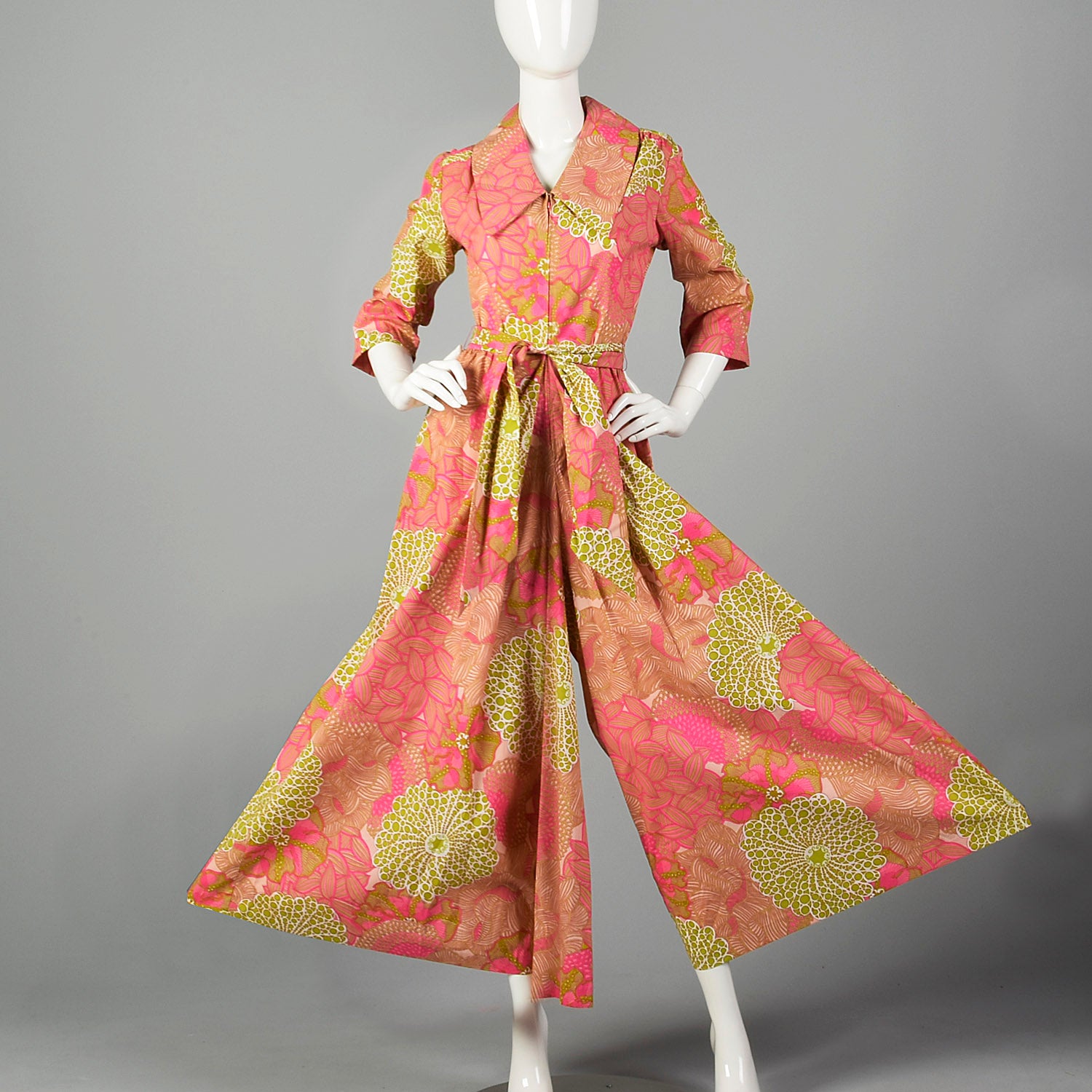 Medium 1970s Abstract Print Jumpsuit