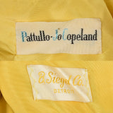 1960s Bright Yellow Cocktail Dress with Fringe Bodice