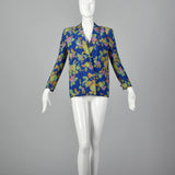 1980s Jean Louis Scherrer Boutique Numbered Silk Floral blazer