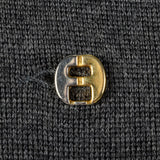 1980s Ferragamo Gray Sweater Dress with Signature Buttons