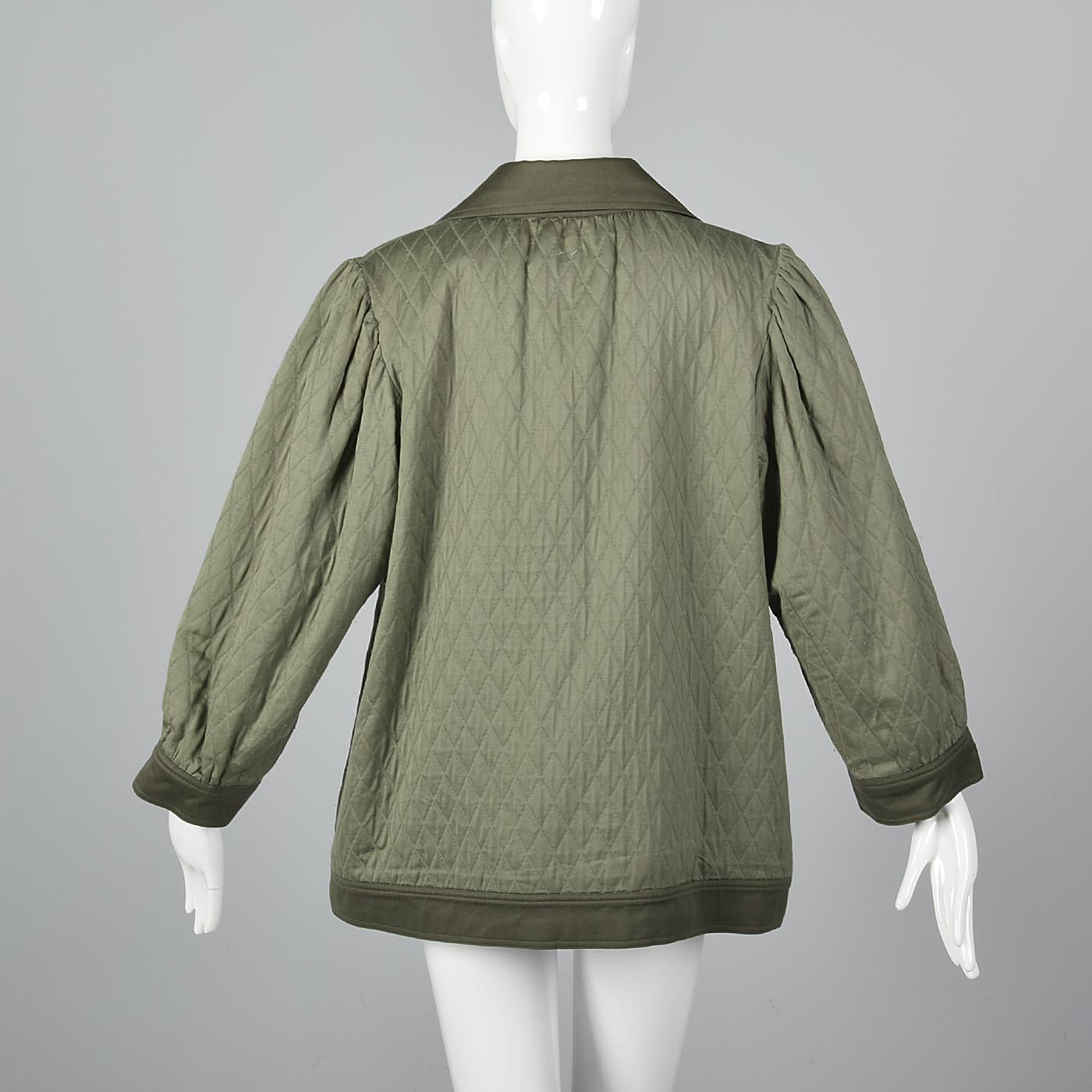 1976 Yves Saint Laurent Russian Collection Loose Green Quilted Jacket