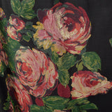 1960s Floral Evening Gown with Floral Applique Bust