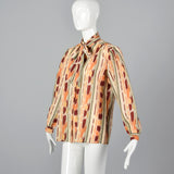1970s Ruggeri Print Blouse with Bow