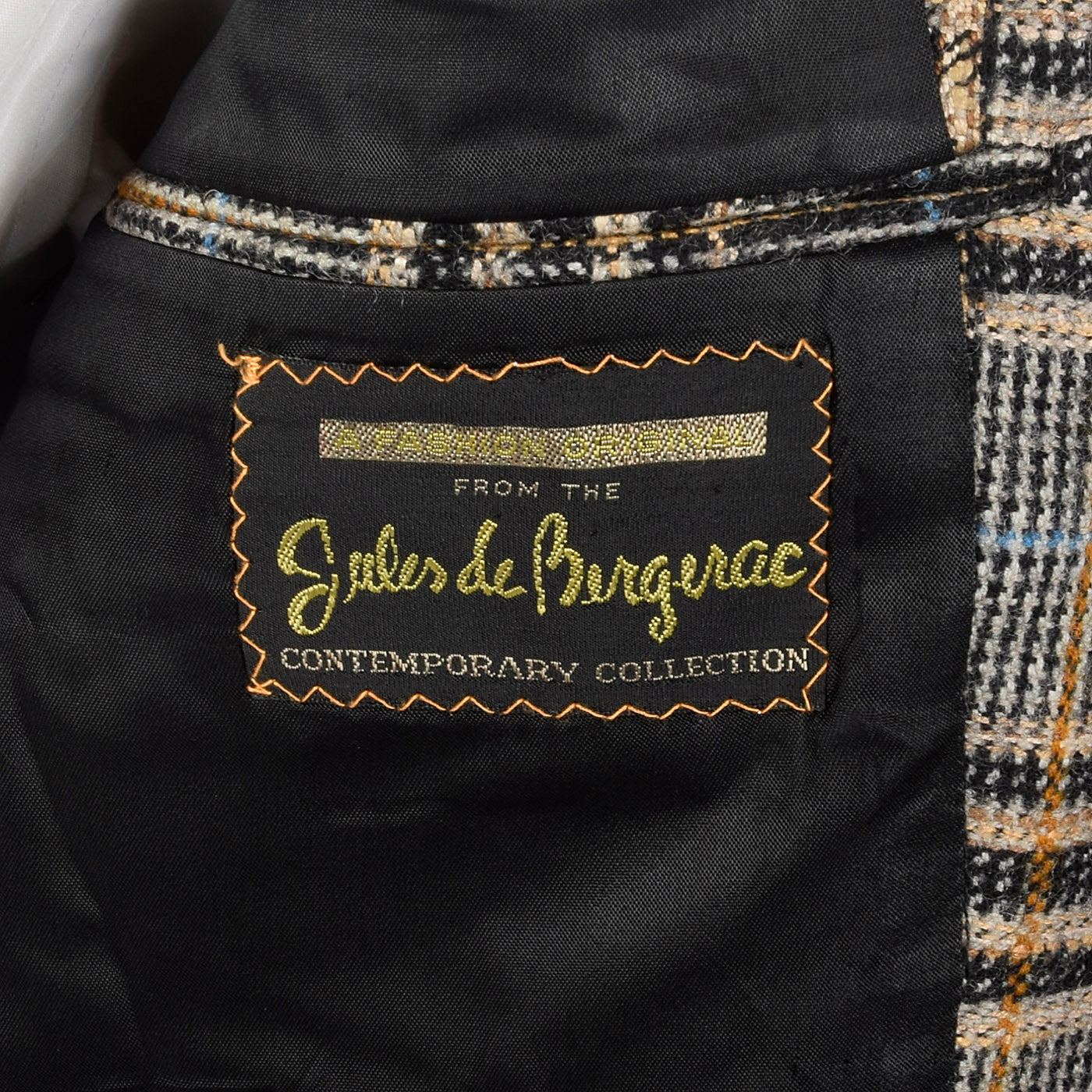 1970s Plaid Norfolk Jacket with Belted Back