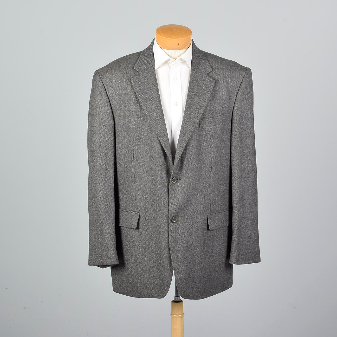 1990s Oscar de la Renta Gray Lambswool Jacket