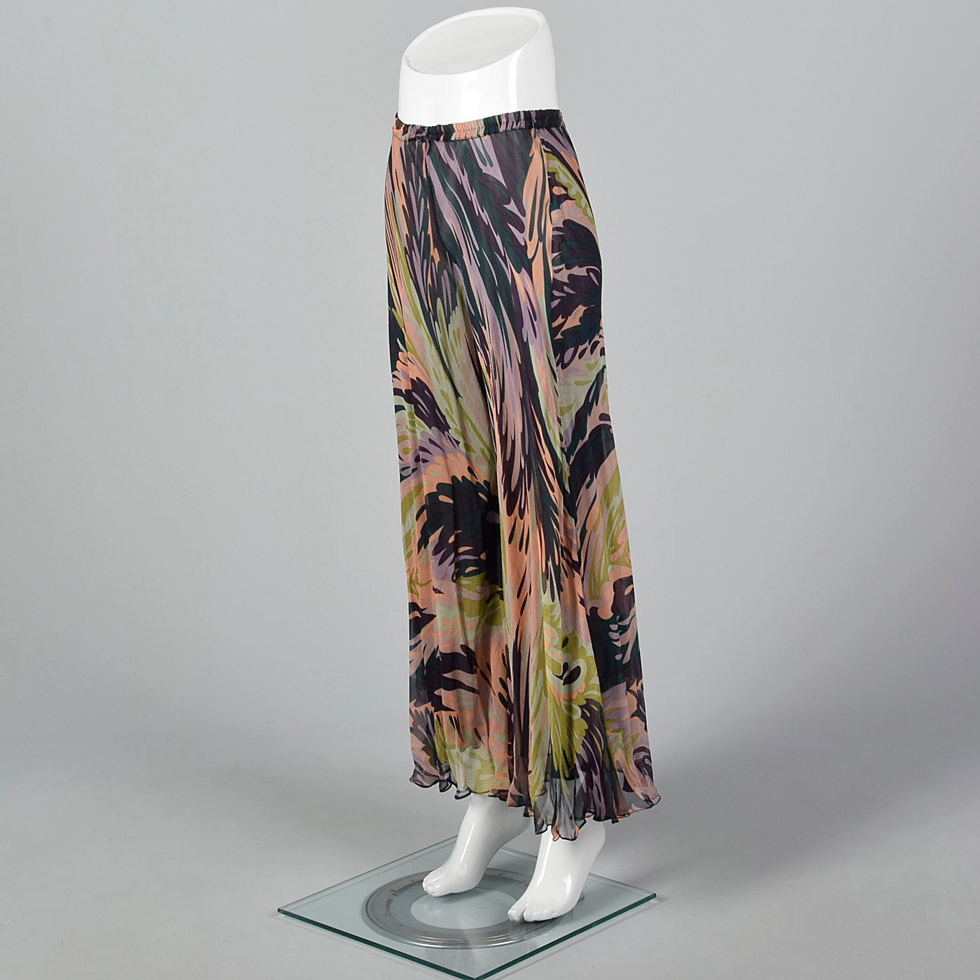 1990s Missoni Sheer Flowy Silk Pants