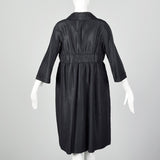 Large 1960s Black Silk Evening Jacket