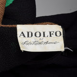 Small 1980s Adolfo Black Sweater Dress