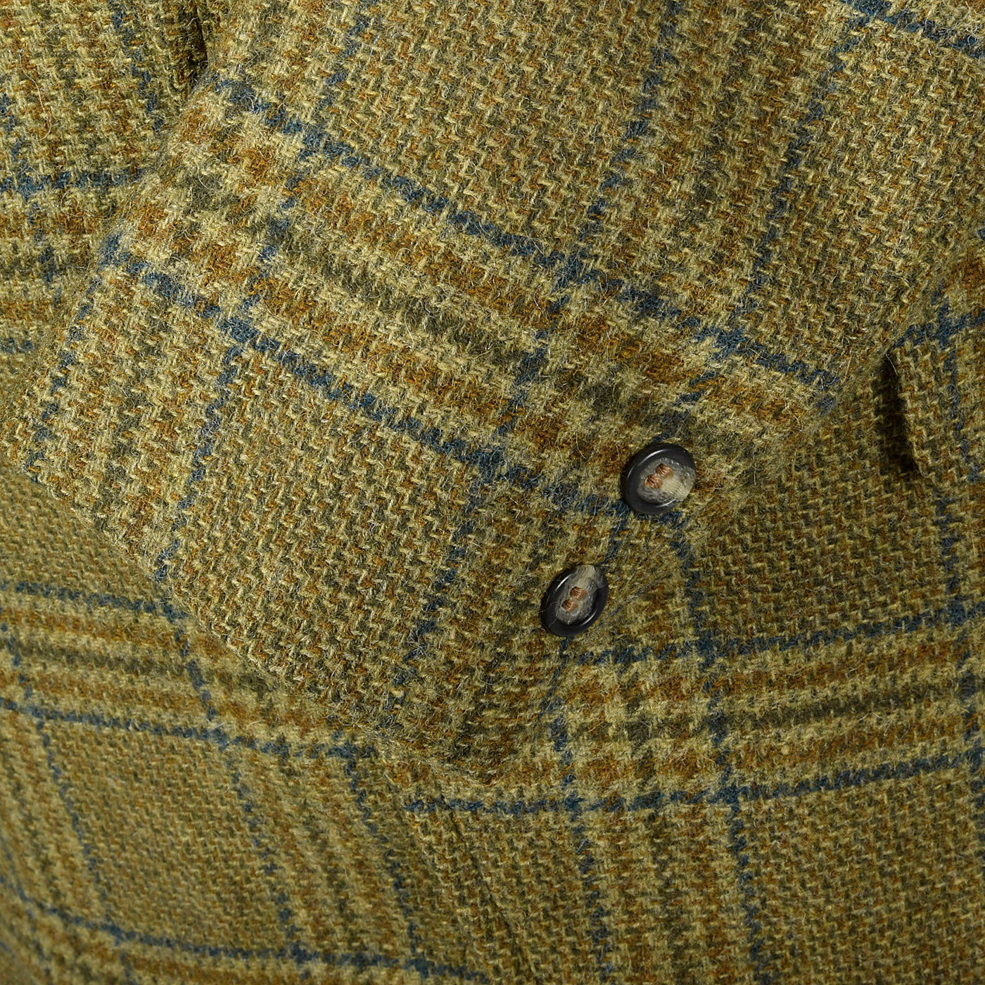 1960s Mens Green and Gold Plaid Jacket