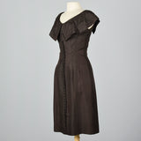 1950s Suzy Perette Dark Brown Wiggle Dress