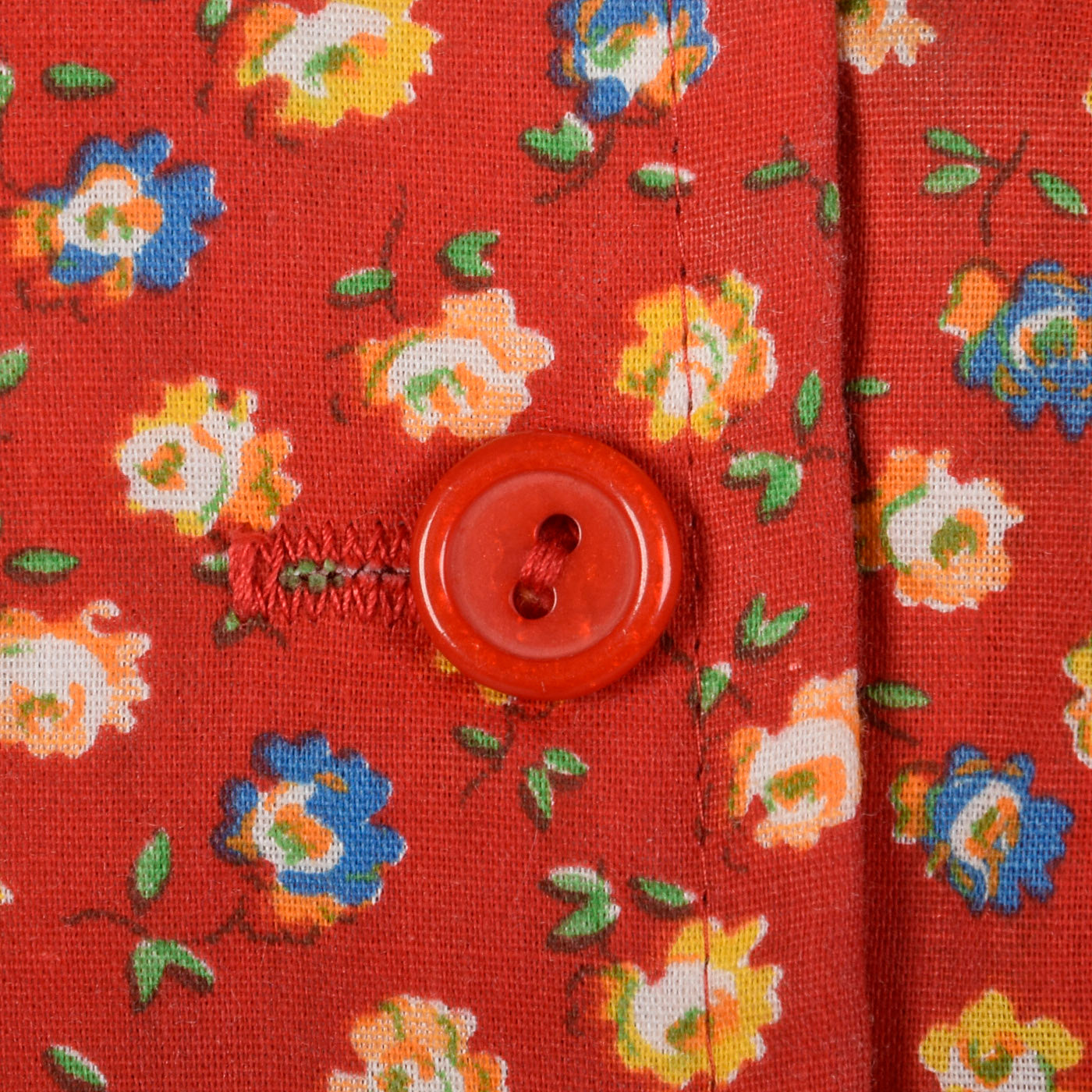 1960s Red Calico Sundress