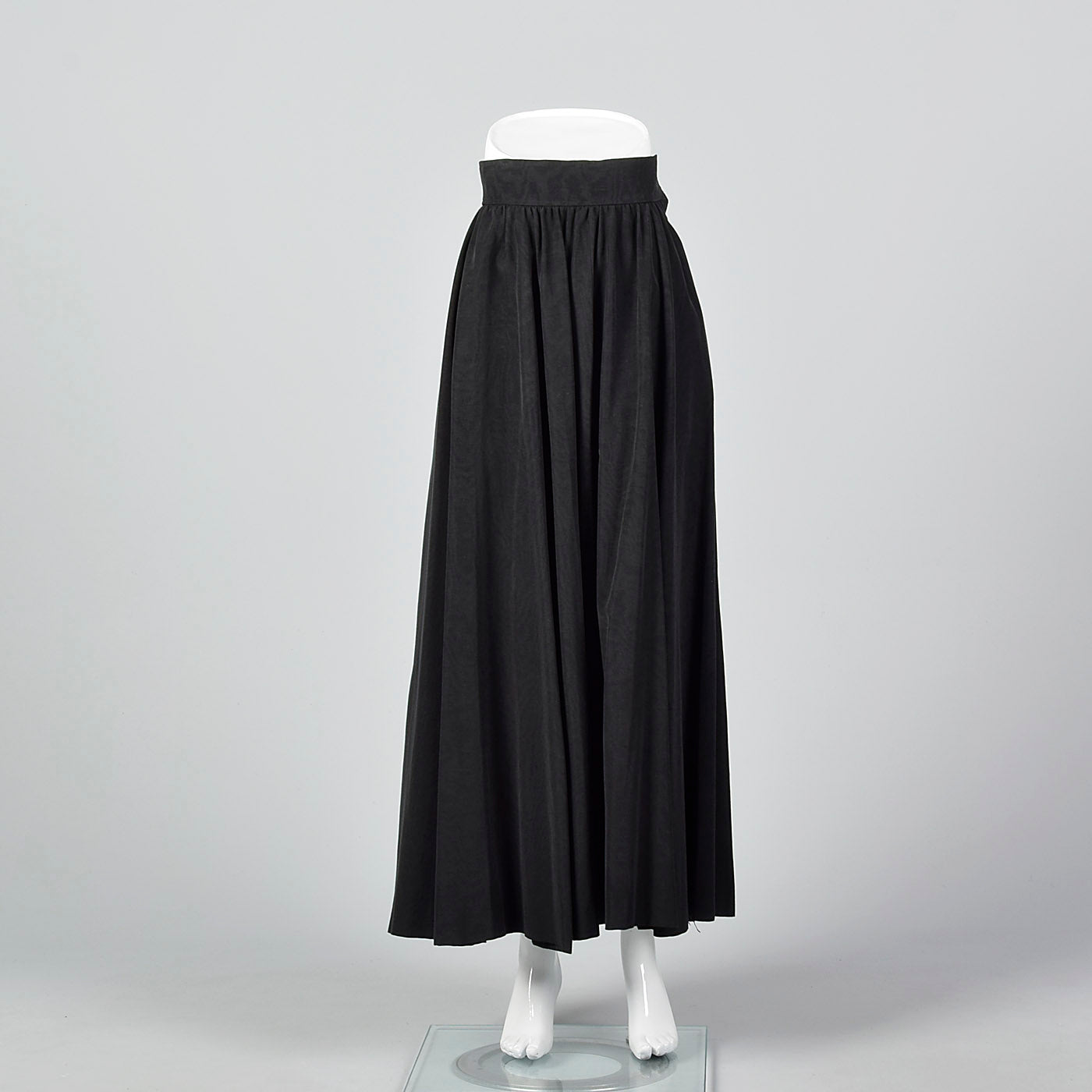 Yves Saint Laurent Rive Gauche Full Black Maxi Skirt