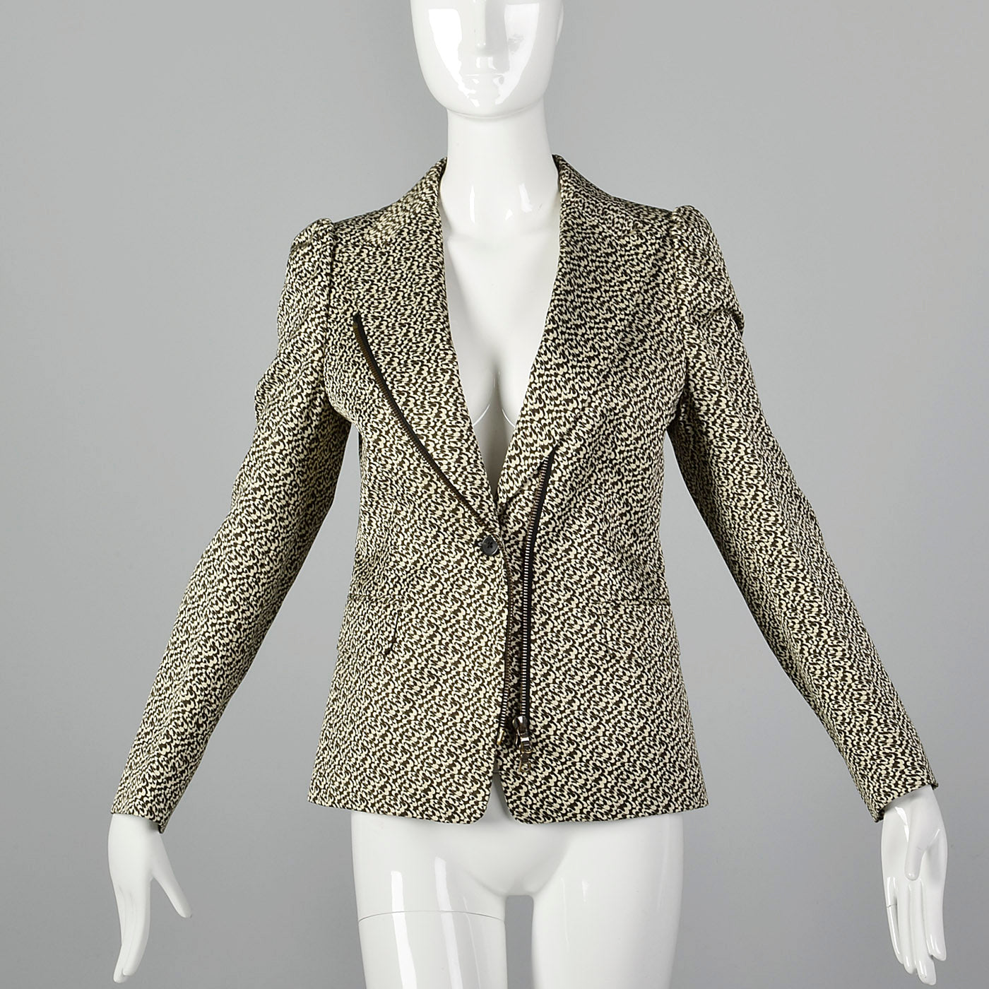 2000s Dries Van Noten Black and White Jacket