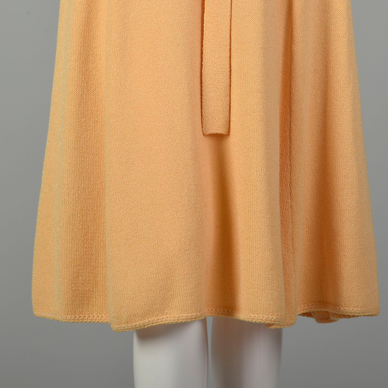 Small St John Knit Dress Orange Sherbet Sheer Casual Short Sleeve