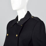 1960s Black Military Inspired Skirt Suit