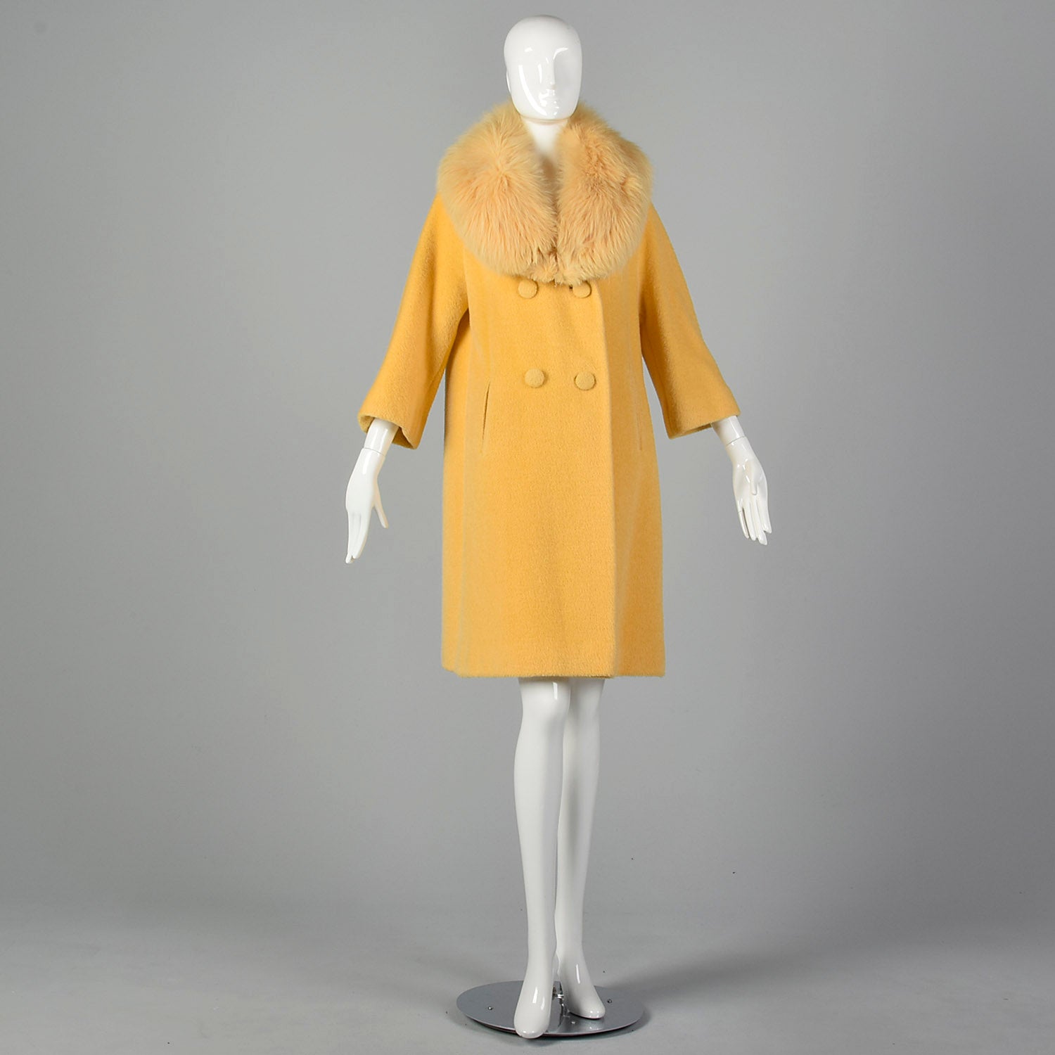 Medium 1950s Lilli Ann Yellow Winter Coat