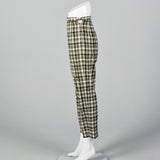 1960s Wool Plaid Cigarette Pants