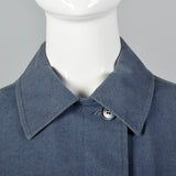 1980s Calvin Klein Blue Canvas Jacket