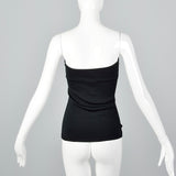 1970s Anne Klein Black Tube Top