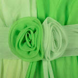 1970s Green Colorblock Maxi Dress