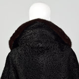 Large 1950s Black Persian Lamb Fur Coat