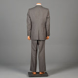 1970s Mens Three Piece Suit in Brown Pinstripe