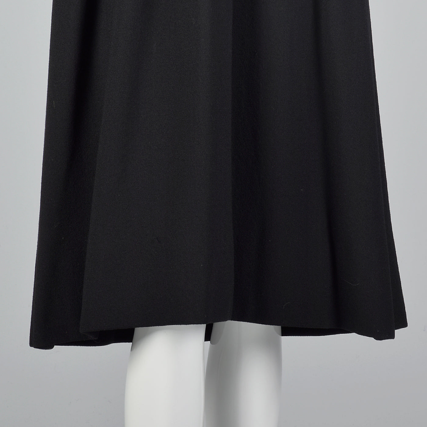 1970s Norman Norell Long Sleeve Little Black Dress in Winter Weight Wool, Gustave Tassell