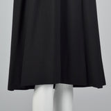 1970s Norman Norell Long Sleeve Little Black Dress in Winter Weight Wool, Gustave Tassell