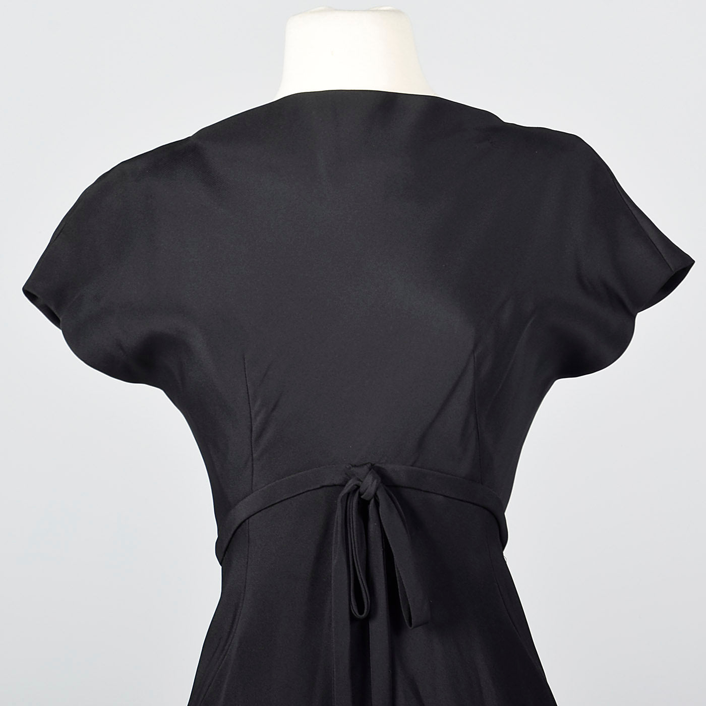 1960s Teal Traina Little Black Dress in Silk