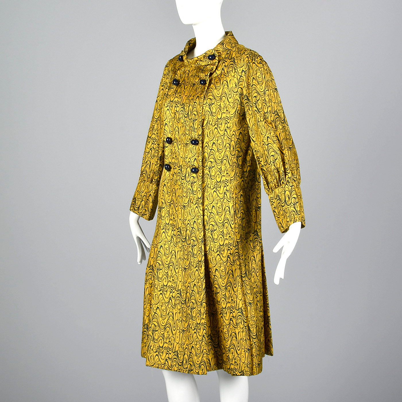 1960s Psychedelic Print Coat Dress