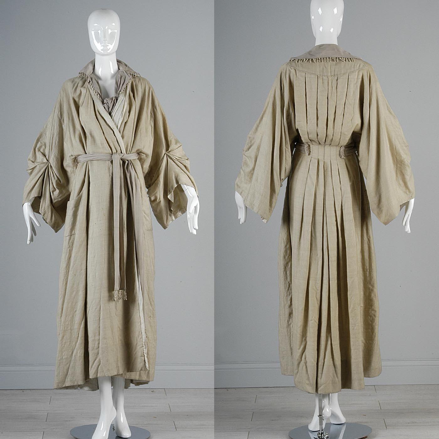 Edwardian Walking Coat with Dramatic Sleeves and Pleated Back