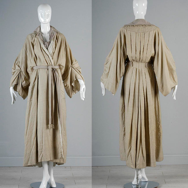 Edwardian Walking Coat with Dramatic Sleeves and Pleated Back