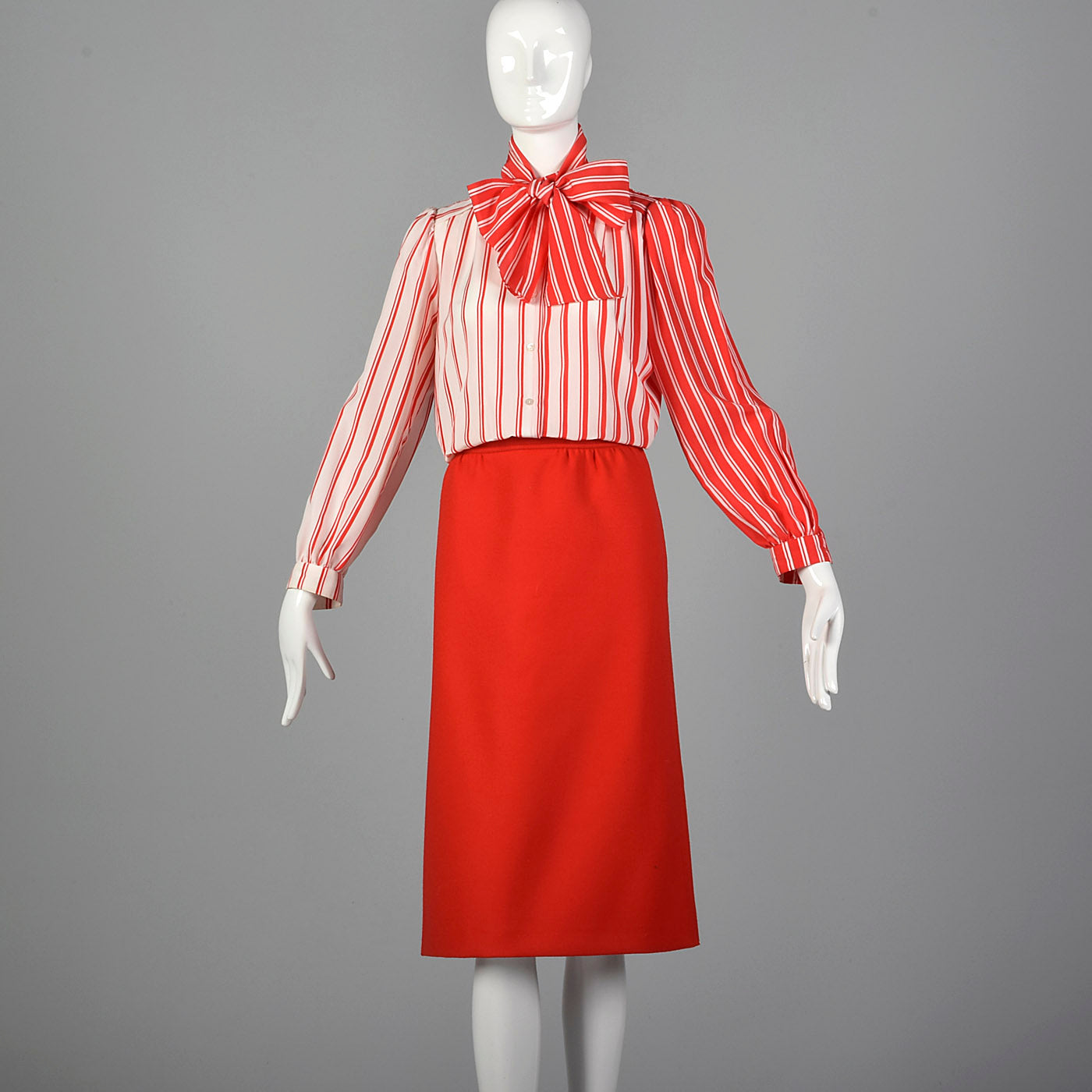 1980s Louis Feraud Red Three Piece Set