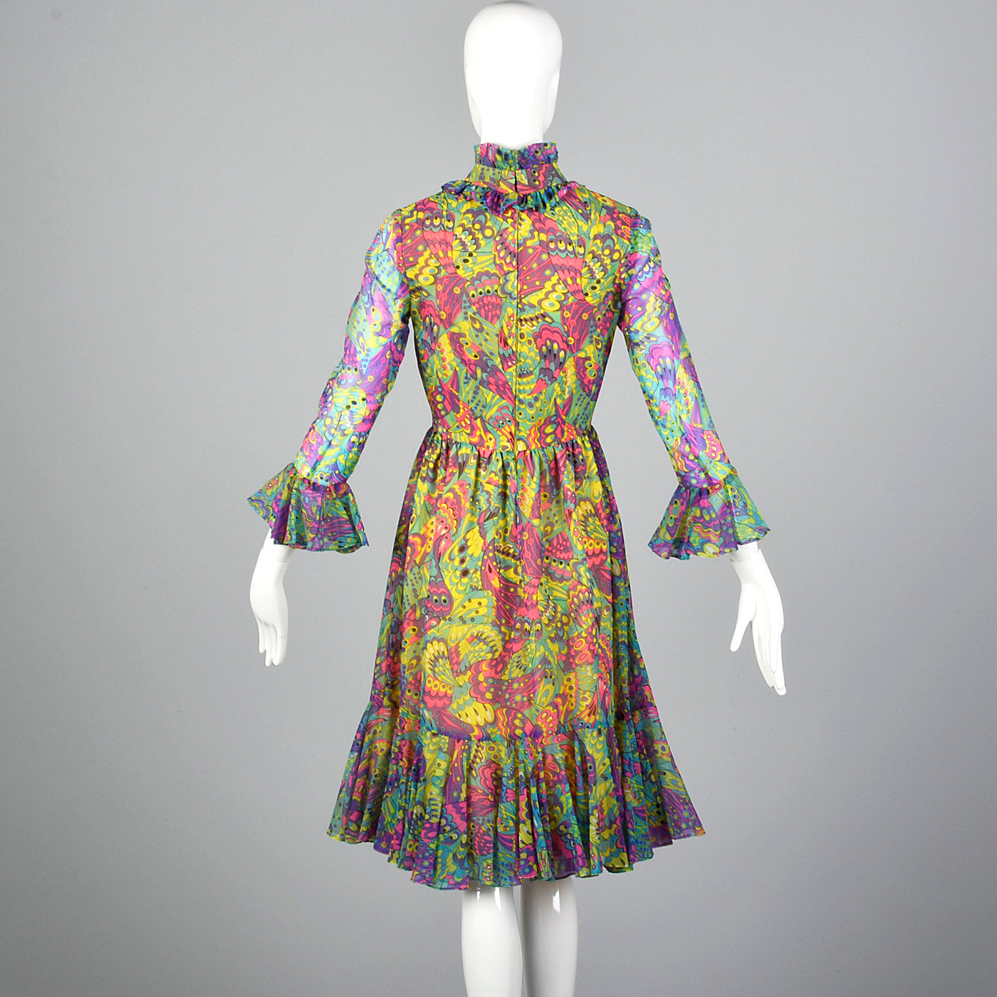 1960s Bright Psychedelic Dress