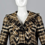 Chanel Full Length Tweed Maxi Coat with Toggle Closures & Hood